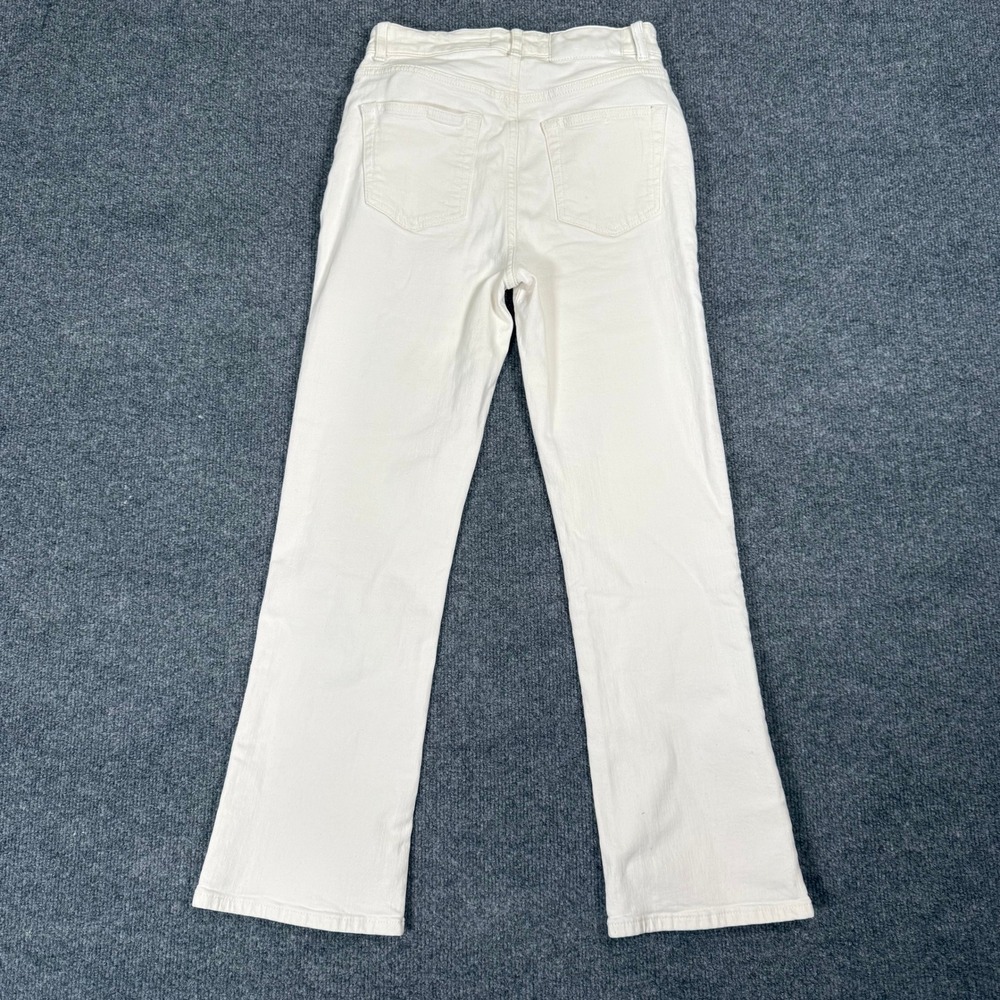 La Ligne Off White High Rise Straight Leg Jeans Size 25 Cream Denim Pants - Picture 4 of 9